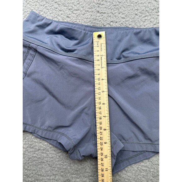 Athleta Pulse Running Shorts With Lining Back Zipper Pocket Gray Women's SMALL - Picture 7 of 8